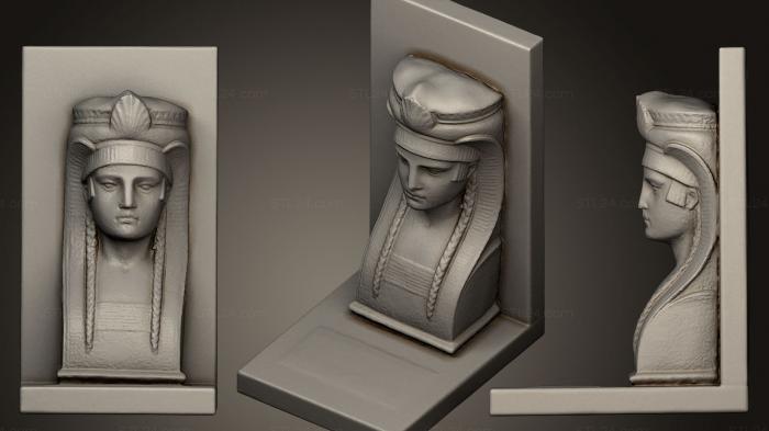 Египетские статуи и рельефы (Египетский Хедвуд, STKE_0038) 3D модель для ЧПУ станка